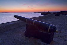 Cannon on The Cobb, Lyme Regis