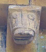 Just one of the medieval carved heads in the corbel table ringing the chancel 