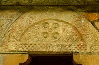 Detail of the tympanum above the tower stair
