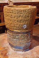 The 8th century font; undoubtedly one of the finest Saxon works in existence. The carving is quite exceptional, and the detail that remains, even after so many centuries, is extraordinary.