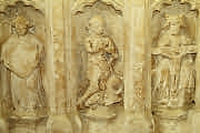 Carvings on the base of the tomb