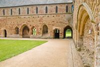 The abbey cloister looking towards the dortoir