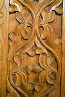Selworthy  carved pew