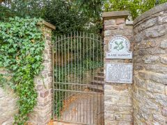 Entrance to Blaise Hamlet on Hallen Road