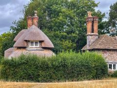 Looking across Blaise Hamlet green