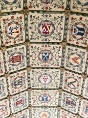 The painted chancel ceiling