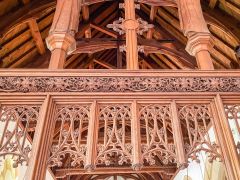 The ornate chancel screen and rood