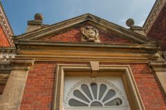 Pediment over the central entrance block