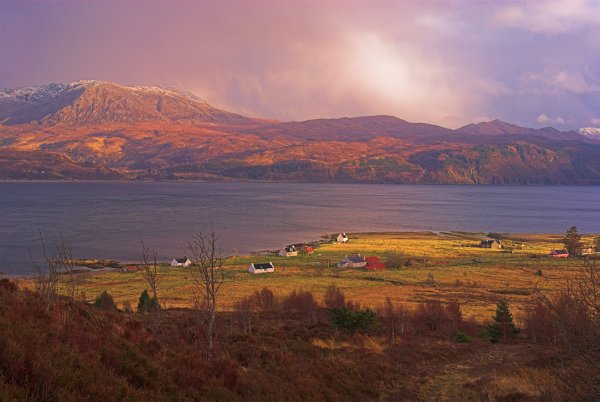 Isle of Skye Photo Gallery, Kylerhea at sunset